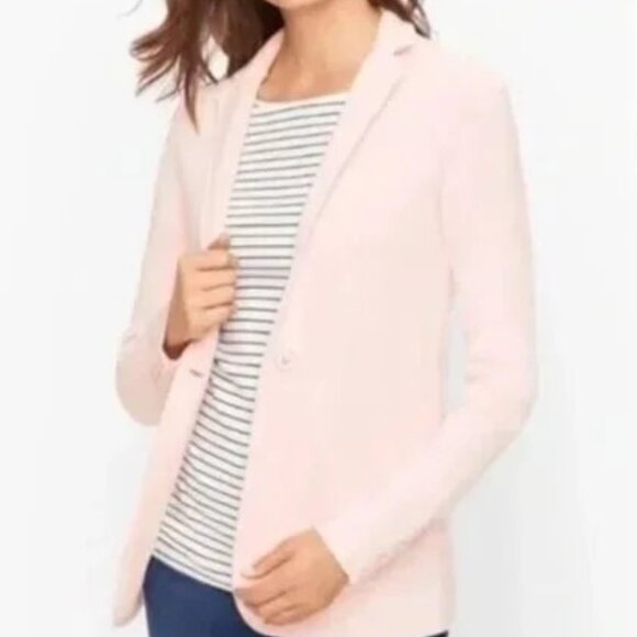 Talbots Jackets & Blazers - Talbots Blush Pink Textured Knit Blazer Size 26W